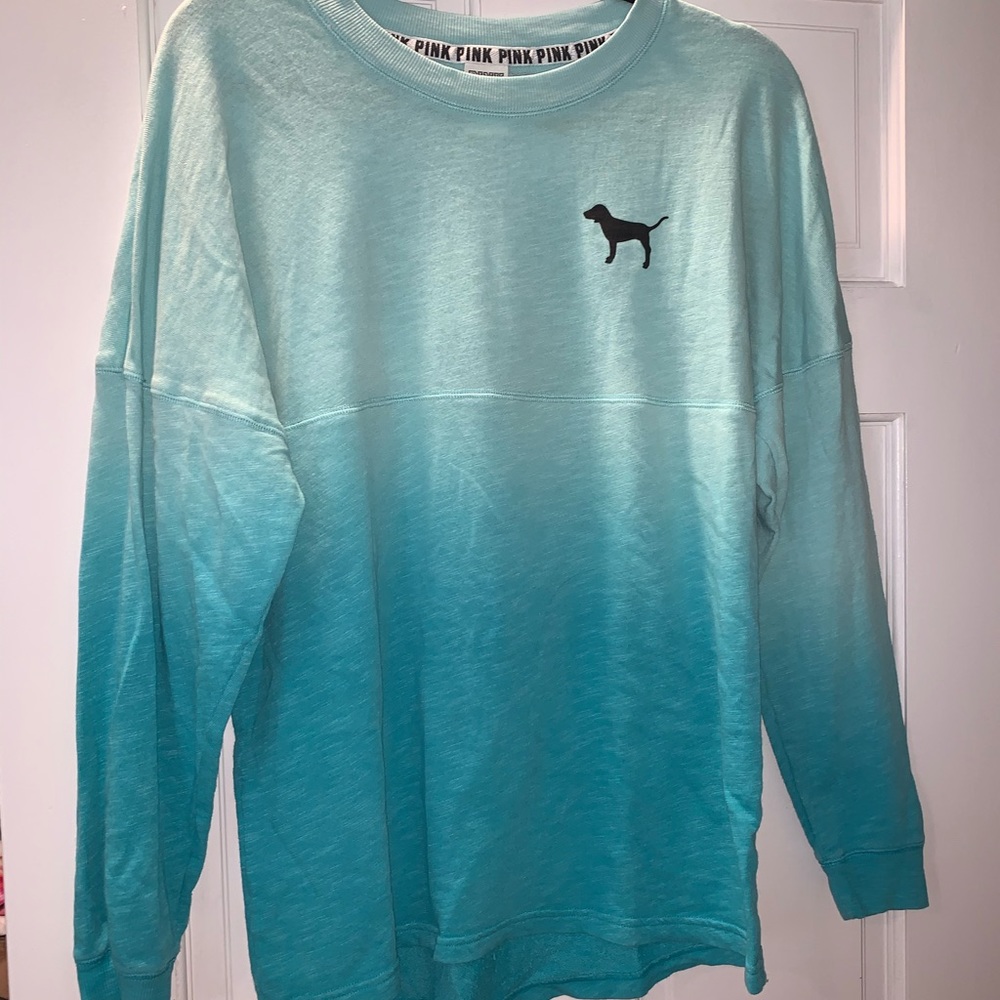 Blue ombre long sleeve shirt